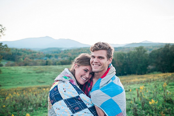 Emily and Tim had their engagement session at Price Park on the Blue Ridge Parkway near Boone, NC.